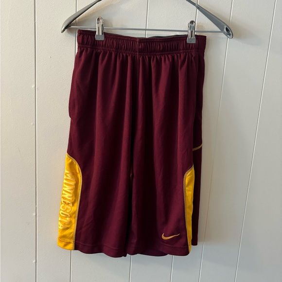Nike Maroon and Yellow Athletic Shorts Men’s Small Minnesota Gophers Shorts - Picture 1 of 9